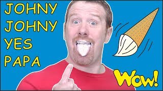Johny Johny Yes Papa Story for Kids with Steve and Maggie NEW | Learn Speaking Wow English TV