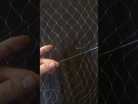 How to repair a monofilament fishing nets. Drift, cast, anchored nets for bass cod trout skate rays