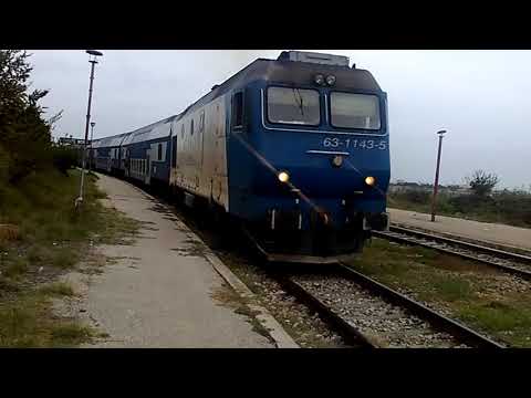 Trenul Inter Regio 1922 Mangalia-Sibiu pleaca din gara Eforie Nord