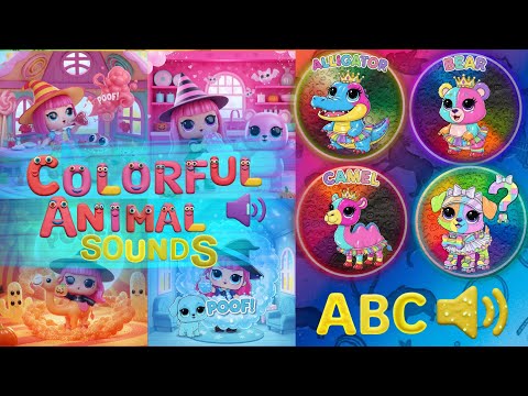 ABC LOL Color Potion 🌈 Animal Sounds Song | Magic Zoo Transformations for Kids 🧪🐯
