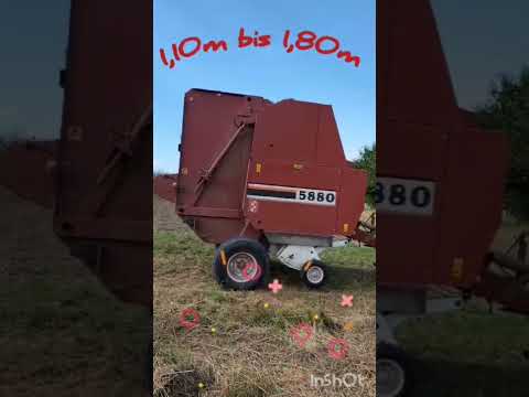 Stroh pressen kurz und knackig FIAT 5880 #landwirtschaft #Ernte #FIAT