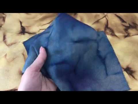 35. Окрашивание ткани для вышивки в ручную. Лён.