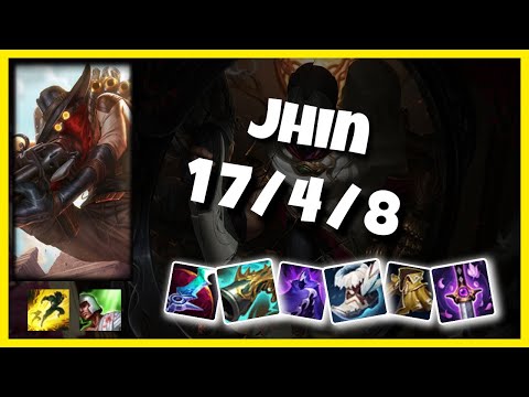 Jhin vs Ezreal EU Challenger BOT (17/4/8) Gameplay Replay - Patch 10.23