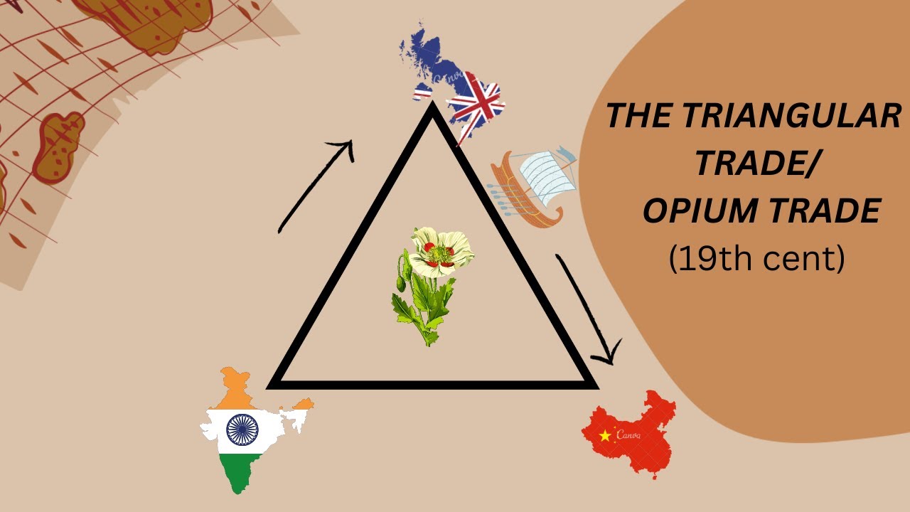 The triangular trade / Opium trade btw Britain, China and India in the 19th cent.