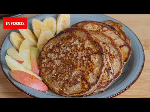 Oat Pancakes Recipe | How to Make Oat and Banana Pancakes | Simple Pancakes Recipe | Infoods