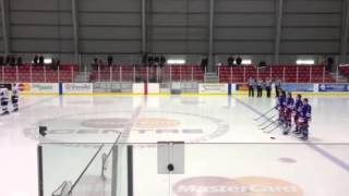 Natasha Sings O'Canada 1st Time Jr. A Game