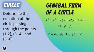 14 | Circle | General Form Of A Circle - Worked Out Problem