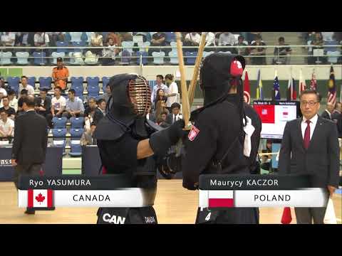 17th World Kendo Championships 3ch R.YASUMURA(CAN) vs M.KACZOR(POL)