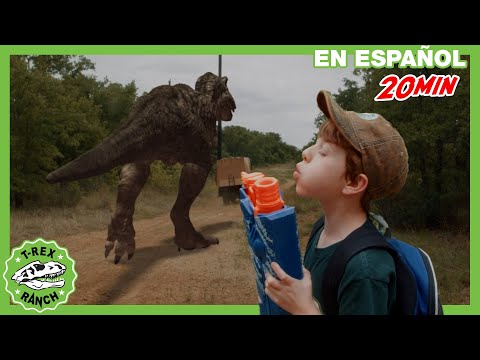 Parque de T-Rex | ¡Castillo de Cartón  con juguetes Nerf!