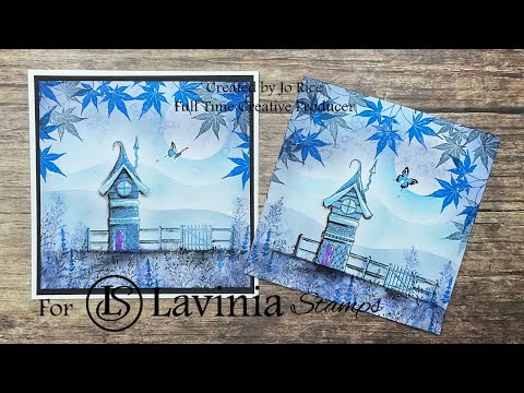 Tones of Blue by Jo Rice #cardmakingvideo #laviniastamps 