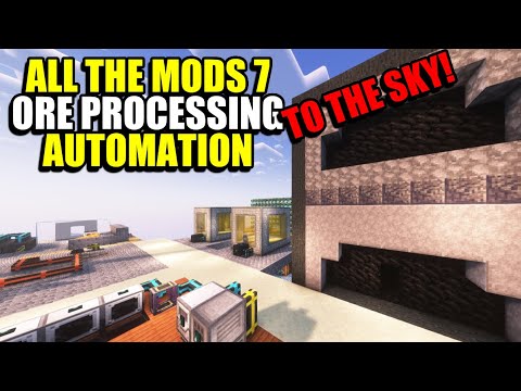DEWSTREAM - Ep38 Ore Processing Automation - Minecraft All The Mods 7 To The Sky Modpack