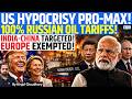 US Cornering BRICS 100 Tariffs On India China For Buying Russian Oil Europe Exempt Kinjal