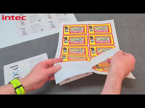 Intec SC5000 Full Detailed Demo of Labels and Card cutting on SC5000