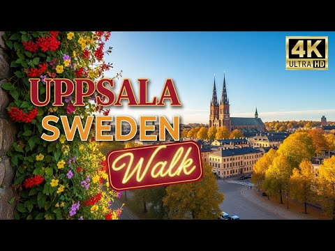 Uppsala Walking Tour Sweden 🇸🇪 | Viking Burial Mounds & Ancient History 4K UHD