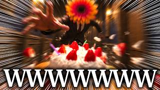 ケーキを落としたら即死のホラゲーがバカ笑った。