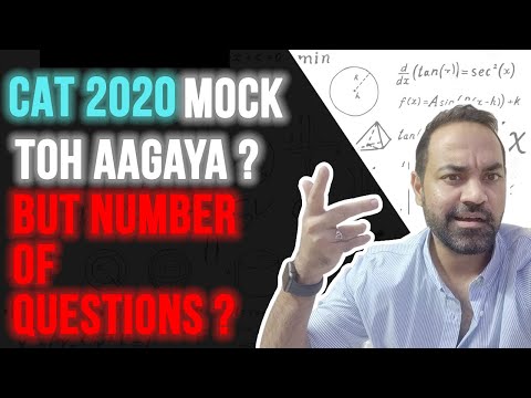 CAT 2020 MOCK , its Official - But Number of Questions ?