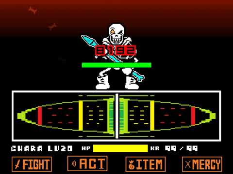 REVENGE The Unseen Ending ACT4 Papyrus battle! [undertale fangame]