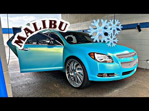 Malibu On 26 Artis Wheels | 26 inch Wheels | Loud Pack | Hiden License Plate | Chevy Malibu