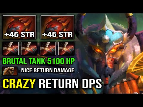 SUPER TANK GOD 1v5 Offlane Centaur Warrunner 5100 HP with Double Heart Tarrasque Dota 2