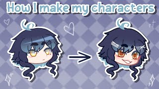 How I Make My Characters [Tutorial] || Gacha life/Gacha Club || Custom designs ||