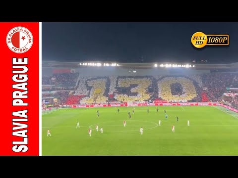 SLAVIA PRAGUE - FANS 🔴⚪ made 130 Choreography in EDEN Stadium | UECL | "04.11.2022"