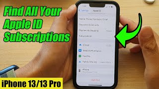 iPhone 13/13 Pro: How to Find All Your Apple ID Subscriptions