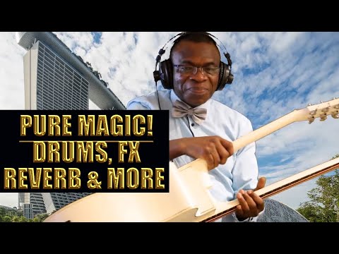 4 Strings Bass /6 Strings Acoustic/Electric, with Drums/Reverb/Effects, Busuyi Double Sided Super Guitar image 4