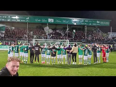 Ekstase pur: VfB Lübeck nach 2:0 gegen Weiche Flensburg mit einem Bein in der 3. Liga | 28.04.2023