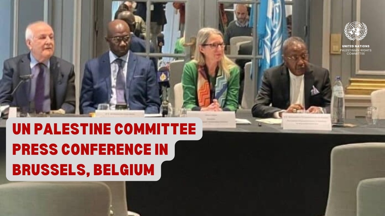 UN Palestinian Rights Committee press conference in Brussels, Belgium