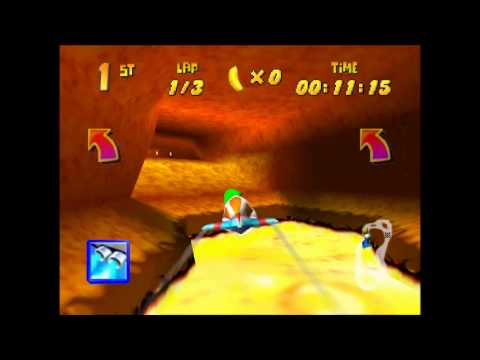Diddy Kong racing N64 Walkthrough 3 - Dino Domain (World 1) part 2