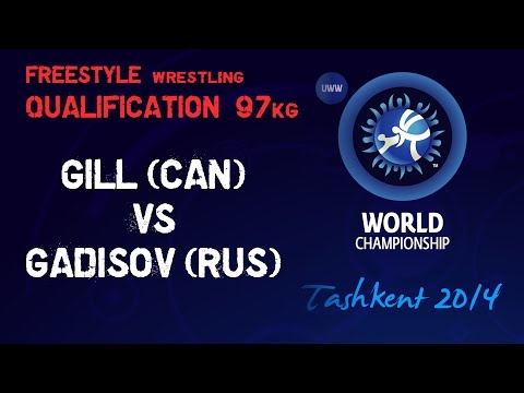 Qualification - Freestyle Wrestling 97 kg - A GILL (CAN) vs A GADISOV (RUS) - Tashkent 2014