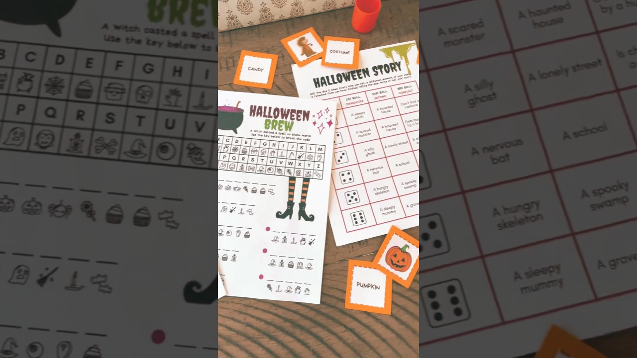 Halloween Activity Pack #halloween #halloween2023 #halloweencrafts #halloweencraft #homeschool