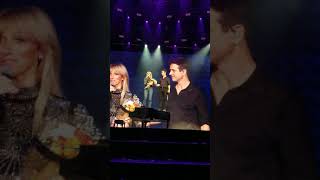 Debbie Gibson thanking Joey McIntyre on the final night of the NKOTB Mixtape Tour.