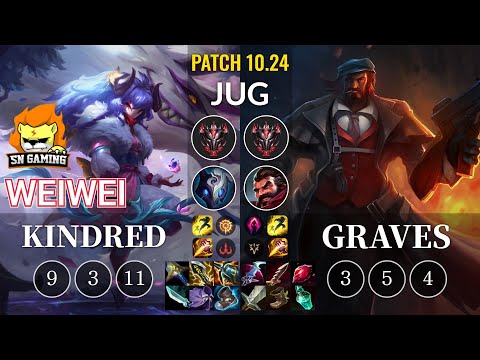 SN Weiwei Kindred vs Graves Jungle - KR Patch 10.24