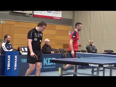 Hegenberger vs Tobias Ehret Spielende TV Hilpoltstein vs ESV Windsbach 20200307 Redionalliga Tischte