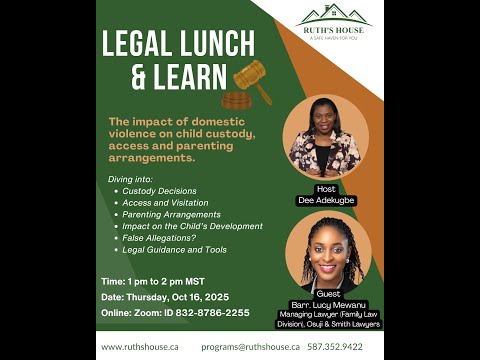Legal Lunch Webinar - Parenting Agreement & Child Custody