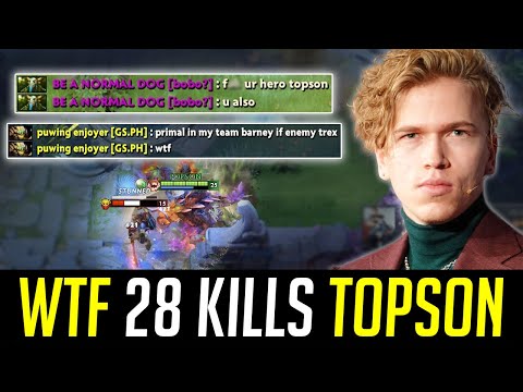 Topson WTF 28 Kills PRIMAL BEAST in just 32 Minutes Game DOTA 2