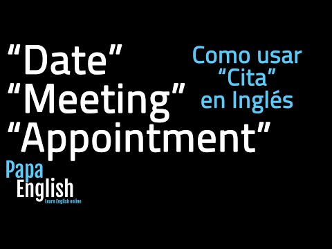 "Date", "Meeting", and "Appointment". What's the difference? - English grammar