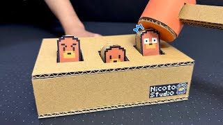 [Easy Cardboard Craft] Whack-a-Mole Game - DIY Tutorial for Kids
