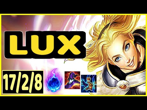 LUX VS MISS FORTUNE - 17/2/8 KDA MID GAMEPLAY