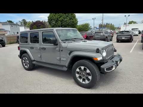 2023 Jeep Wrangler Sahara 4 Door 4x4 in Gray for sale at Boyer Chrysler Dodge Jeep Ram Fiat Cobourg in Cobourg, ON