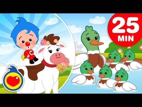 La Vaca Lola ♫ Y Más Canciones Infantiles de Animales (25 Min) ♫ Plim Plim