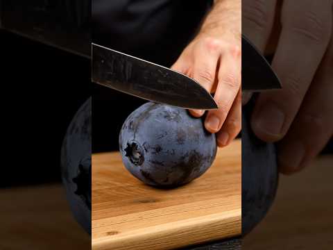 Cutting Giant Blueberry 🫐 Satisfying ASMR #asmr #asmrsounds #aiasmr #glassfruit #satisfyingvideo #ai