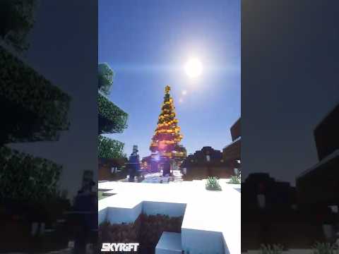 Minecraft Christmas Market Build - Insane Fast Build