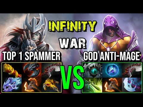 CARRY BATTLE!!! 8000 MMR GOD Anti-Mage Vs Top 1 PA Spammer 3500+ Matches EPIC COMEBACK WAR DOTA 2
