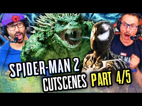 SPIDER-MAN 2 PS5 CUTSCENES Game Movie REACTION!! PART 4 | The Lizard | Symbiote Spider-Man