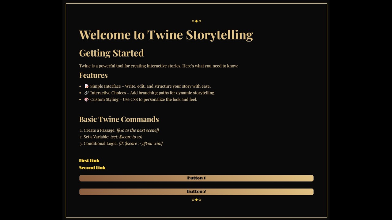 Twine Quick Start Premium Bundle with 40+ Custom CSS Theme