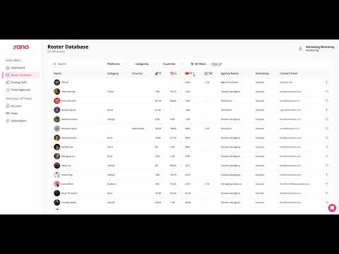 How to Find Represented Influencers on Zano logo