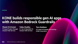 AWS re:Invent 2024 - KONE safeguards AI applications with Amazon Bedrock Guardrails (AIM302)