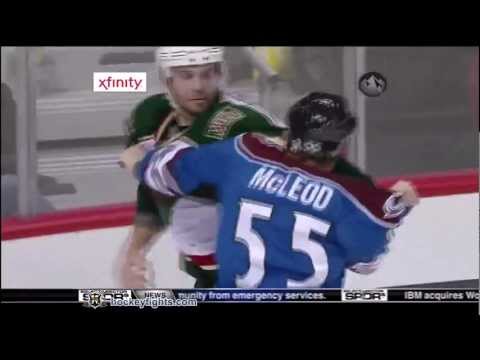 Clayton Stoner vs Cody McLeod Feb 2, 2012